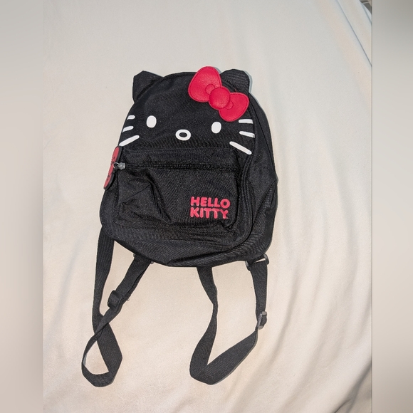 Hello Kitty Mini Nylon Backpack Black - Picture 2 of 10